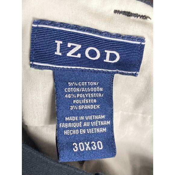 IZOD Men's Black‎ Straight Leg Pants Size 30x30 Work Dress Business Casual - Picture 2 of 9